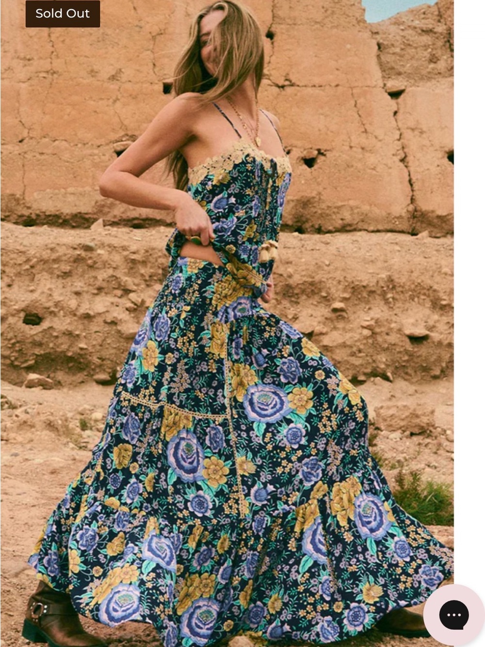 Spell Full Bloom maxi skirt medium NWT